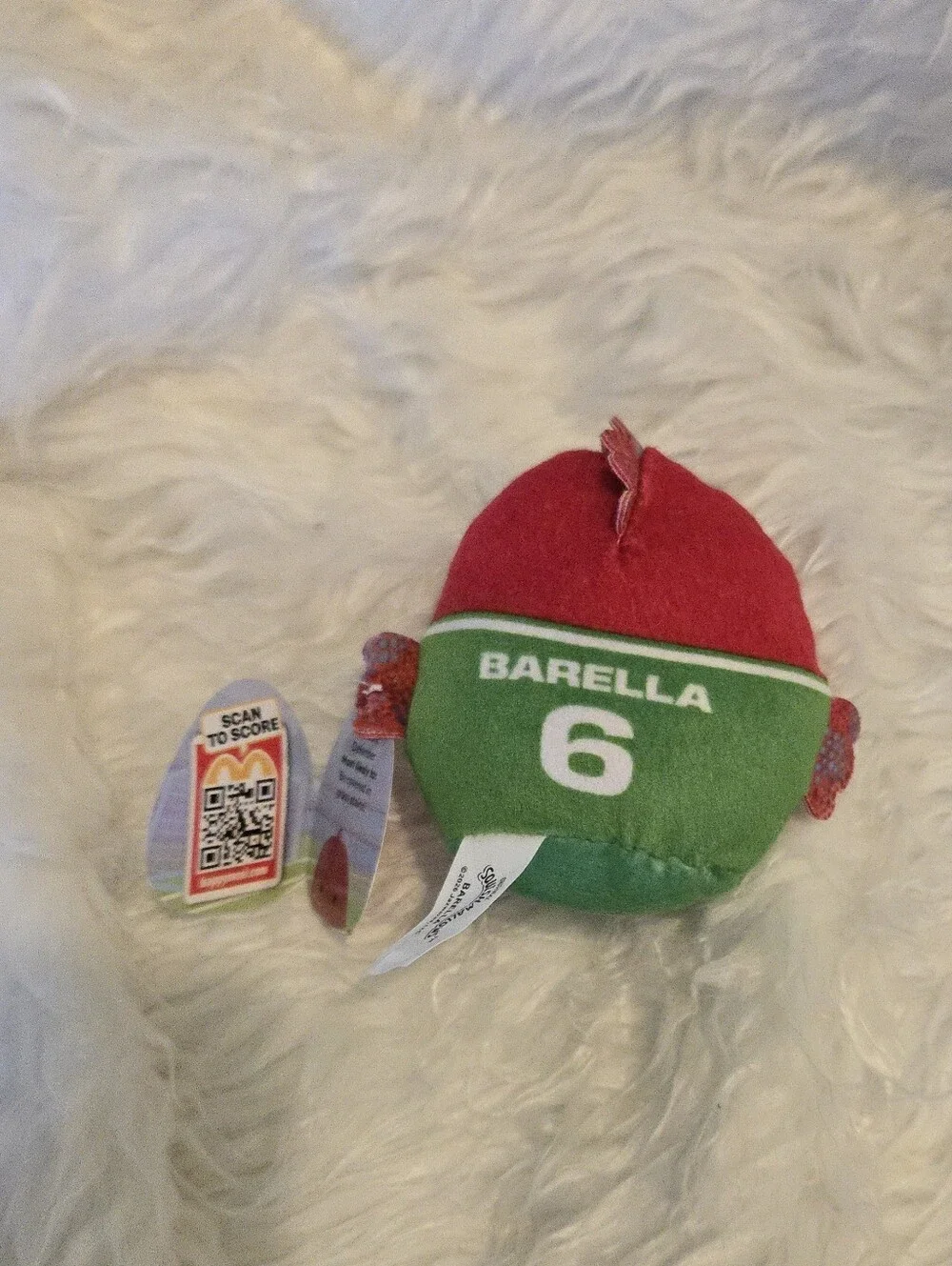 Squishmallow Barella #6 Fifa World Cup Soccer McDonald's Happy Meal Toy Italy